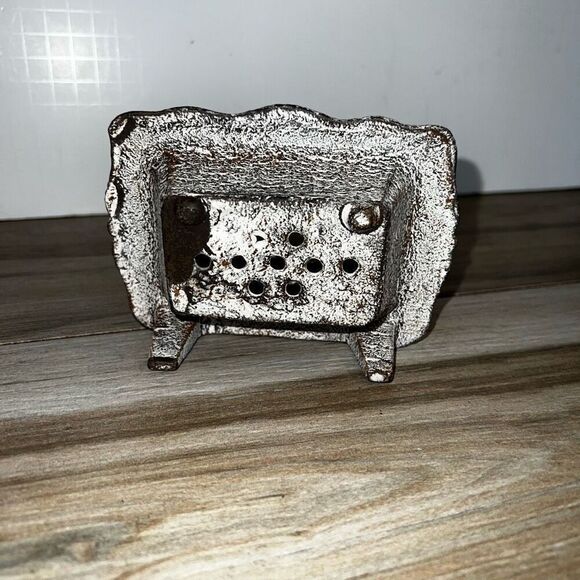 Cast Iron Soap Dish Antiqued White Star Fish Natical Decor Bathroom Kitchen Sink - Picture 8 of 8